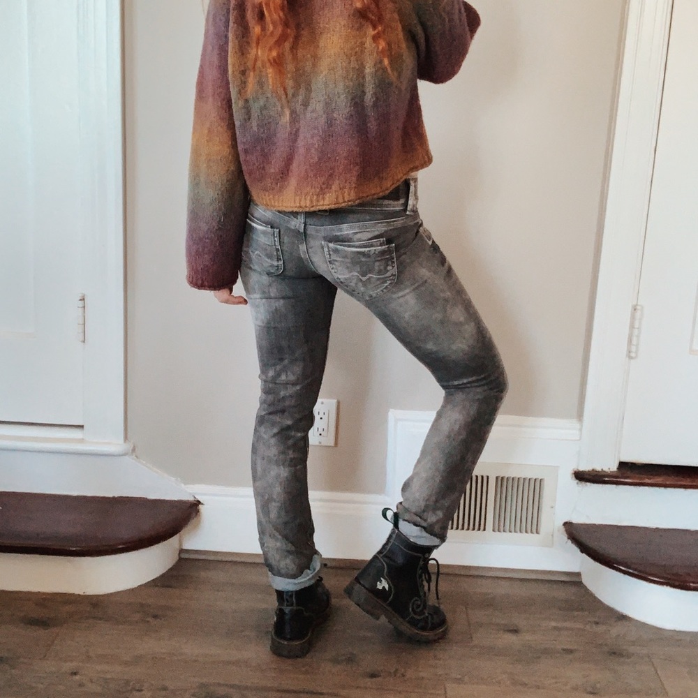 Grunge Pepe Jeans Low Waist Low Rise Straight Leg Jeans Waist 27 / Inseam 32”